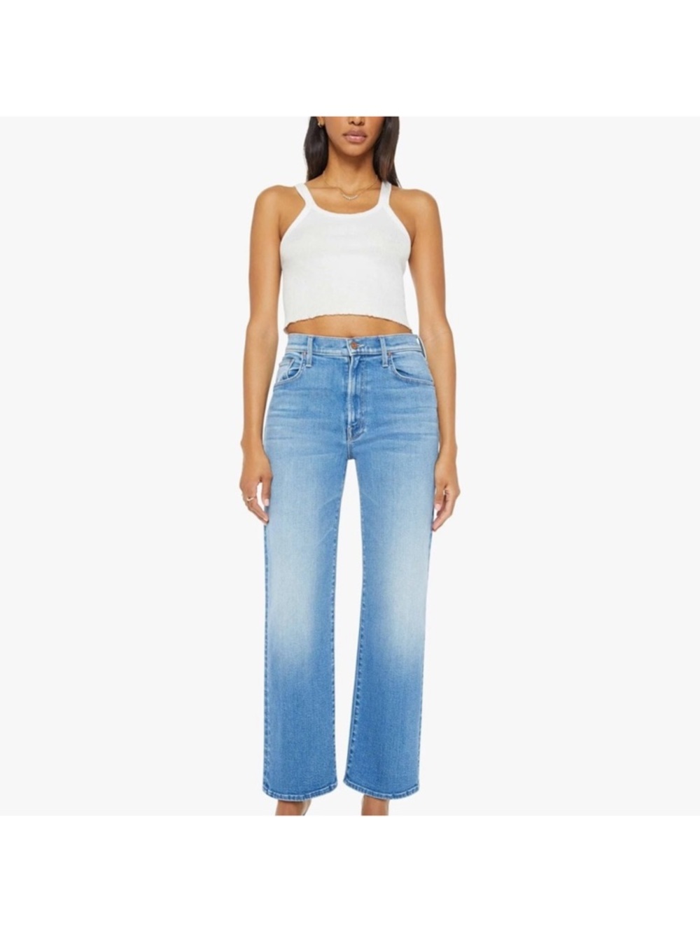 MOTHER THE RAMBLER ZIP FLOOD JEANS